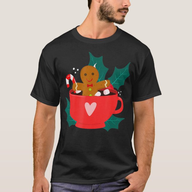 Camiseta Pan De Gengibre En Navidades De Bomba De Cacao Cal (Anverso)