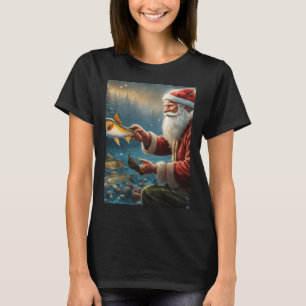 Camiseta Pan de Jengibre de Navidad Oh Snap Pesca en el Hie