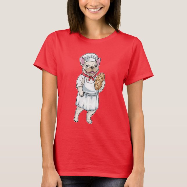 Camiseta Pan de panadería de Bulldog Francés (Anverso)