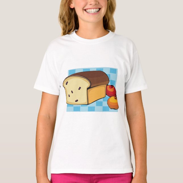 Camiseta Pan de pasas y manzanas rojas (Anverso)
