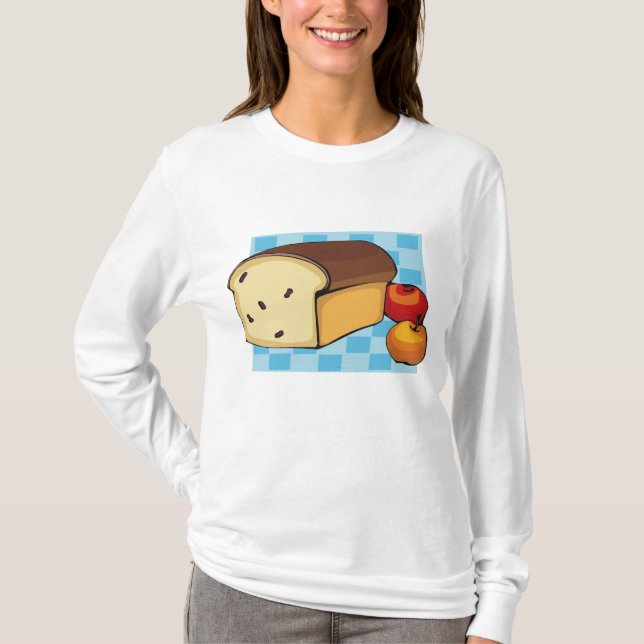 Camiseta Pan de pasas y manzanas rojas (Anverso)
