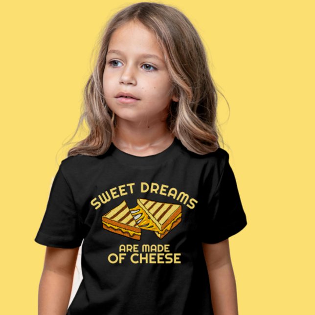 Camiseta Pan de queso personalizado moderno texto amarillo (Modern custom text cheese lover t-shirt )