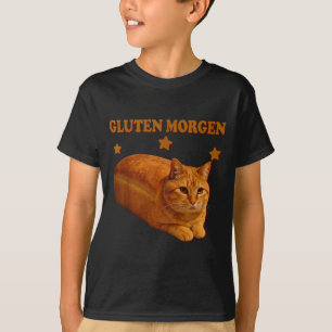 Camiseta Pan Divertido Gato Meme Gluten Morgen Humor Gráfic
