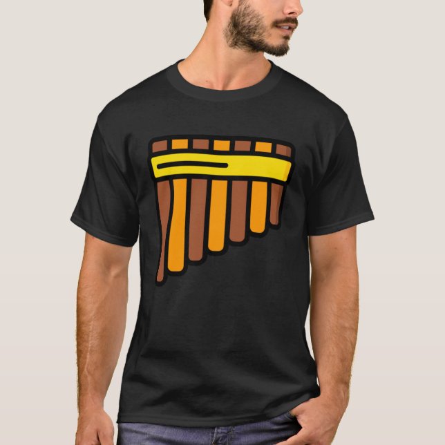 Camiseta Pan Flute Musical Instrument Flutist  1 (Anverso)