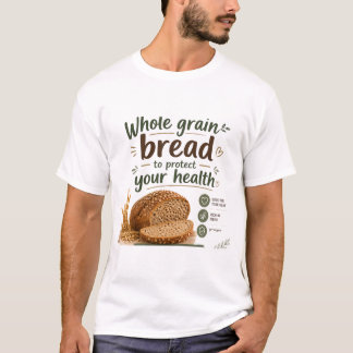 Camiseta Pan Integral Diseño de Nutrición Saludable