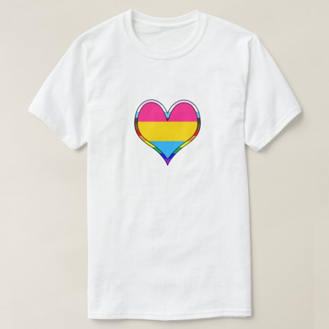 Camiseta Pan Pride Heart (Diseño del anverso)