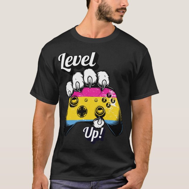 Camiseta Pan Pride Level Up Tiger Paw Controller Tee 2026 (Anverso)