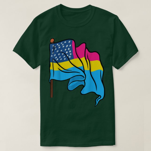 Camiseta Pan Pride Mes Bandera Panseual de Estados Unidos Q (Diseño del anverso)