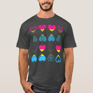 Camiseta Pan Pride Pansexuality Flag Corazón del mes del Or