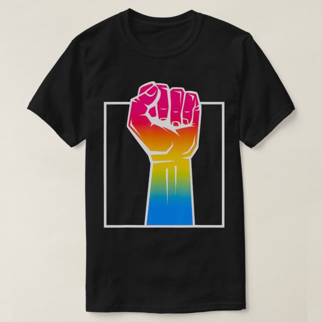 Camiseta Pan Pride Solidarity Support LGBTQ Panseual  (Diseño del anverso)