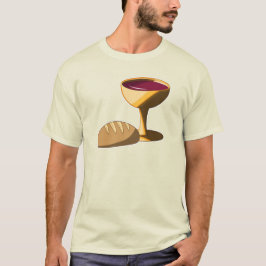 Camiseta Pan y vino La última comunión de Pascua de la cena