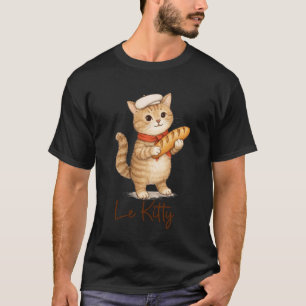 Camiseta Panadería de baguette de gato francés Conoce en Fr