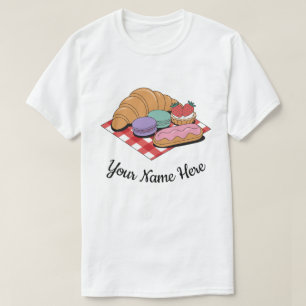 Camiseta Panadería de Éclair Croissant para Amantes de Repo