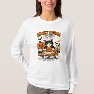 Camiseta Panadería de Galletas Espeluznantes Gato Negro de