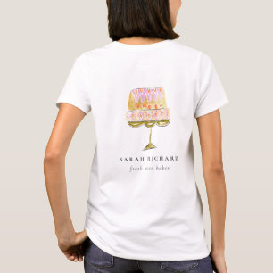 Camiseta Panadería de pasteles de color pastel mínimo