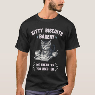 Camiseta Panadería Gato Gatito Galletas Amasando Masa Gato 