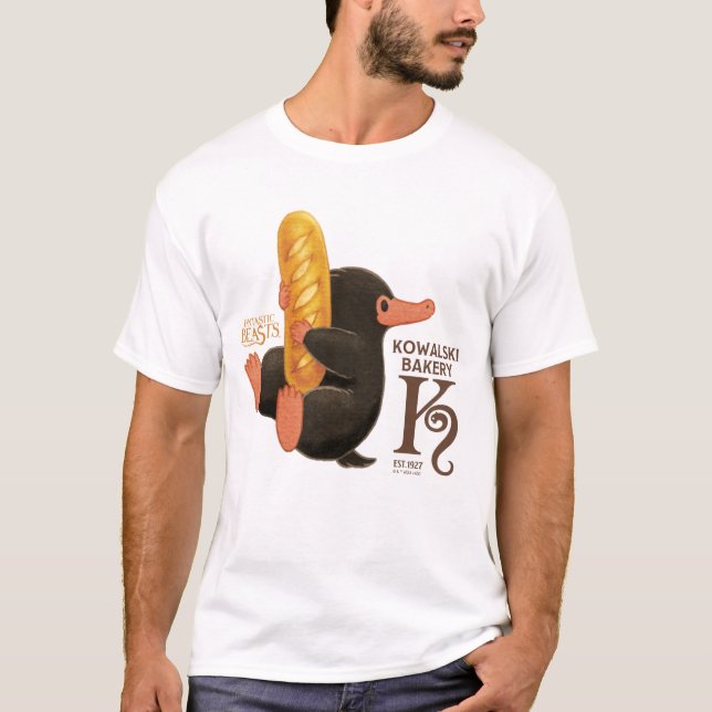 Camiseta Panadería Kowalski - Niffler con pan (Anverso)