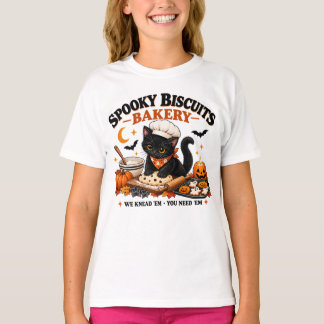 Camiseta Panadería Tenebrosa Gato Negro, Galleta Fantasma d