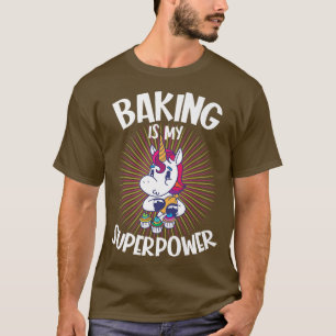 Camiseta panadería unicorn Baking es mi superpotencia para