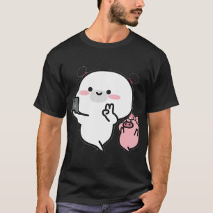 Camiseta panadero divertido atrapó un pan de pescado gigant
