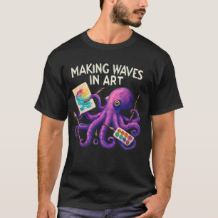 Camiseta Pañador de pulpo bajo el agua - Turquesa y púrpura