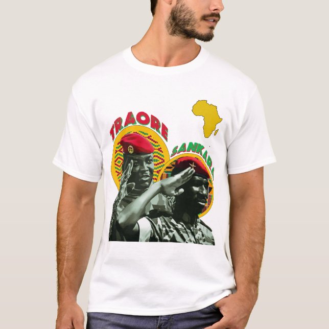 Camiseta Panafricana de Ibrahim Traoré y Thomas Sa (Anverso)