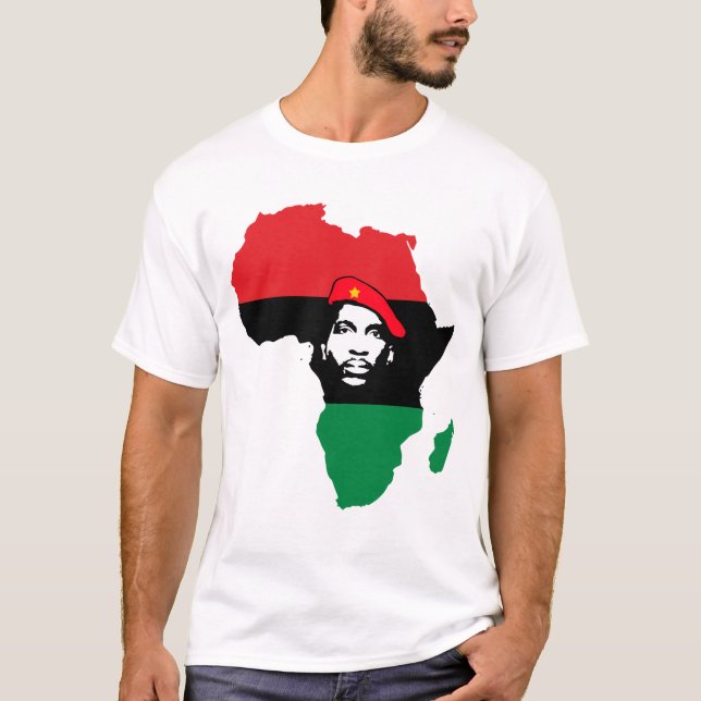 Camiseta Panafricano - Thomas Sankara Silhouette (Anverso)