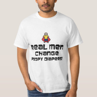 Camiseta Pañales reales de Poopy del cambio de los hombres