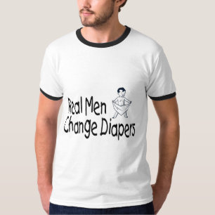 Camiseta Pañales reales del cambio de los hombres