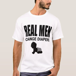 CAMISETA PAÑALES REALES DEL CAMBIO DE LOS HOMBRES