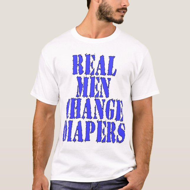 Camiseta Pañales reales del cambio de los hombres (Anverso)