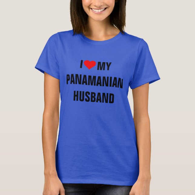 Camiseta Panamá: Amo a mi esposo panameño (Anverso)