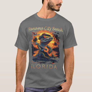 Camiseta Panama City Beach Florida Vacaciones Cute Caimán