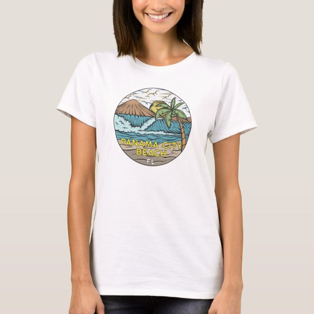 Camiseta Panamá City Beach Florida Vintage (Anverso)