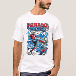 Camiseta Panamá Fútbol Esqueleto Delantero Naciones Cartel