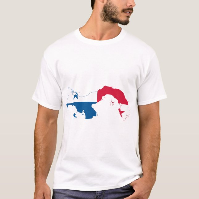 CAMISETA PANAMÁ - MAPA/LOGO/BANDERA/COLORES/ESCUDO (Anverso)