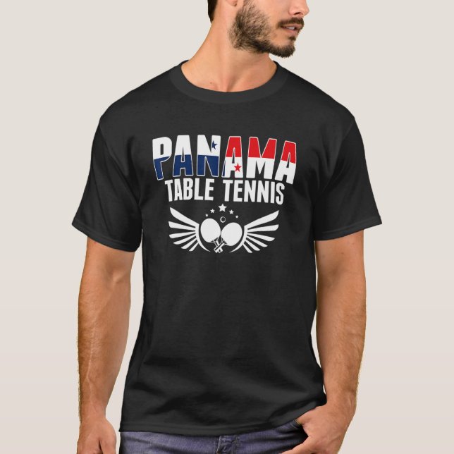 Camiseta Panamá Mesa de ping pong apoya al panameño Ping Po (Anverso)