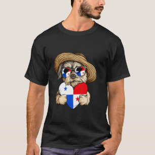 Camiseta Panamá Perrito Lindo Corazón Raíces Panameñas Pana