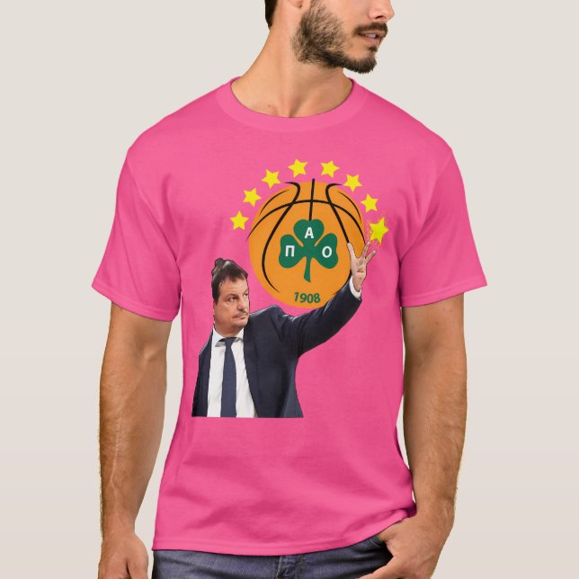 Camiseta Panathinaikos 8 estrellas - Con el asistente Ergin (Anverso)
