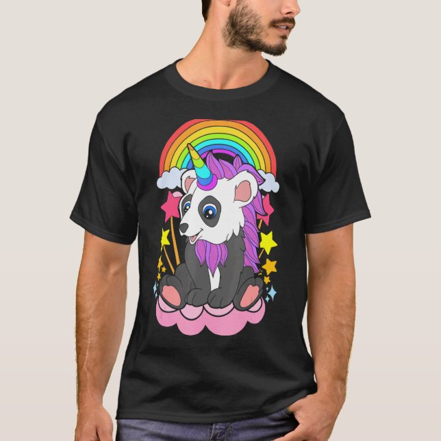 Camiseta Panbelta de arcoiris animal unicornio chino (Anverso)
