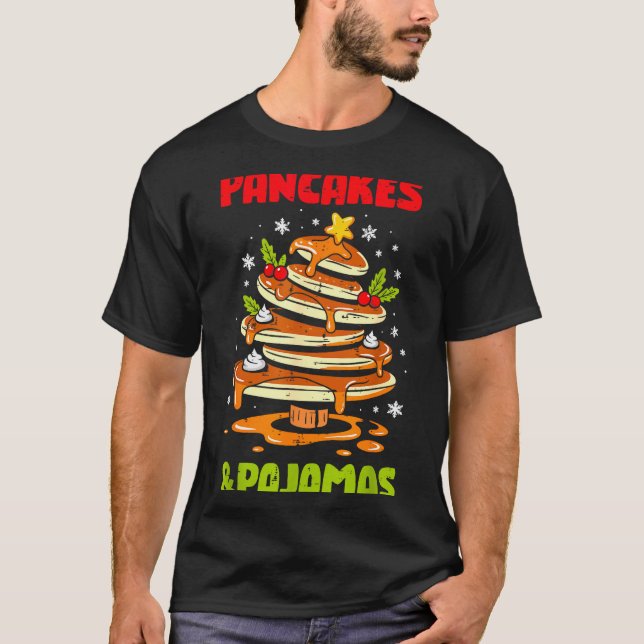 Camiseta Pancakes And Pajamas Christmas Pancake Men Women K (Anverso)