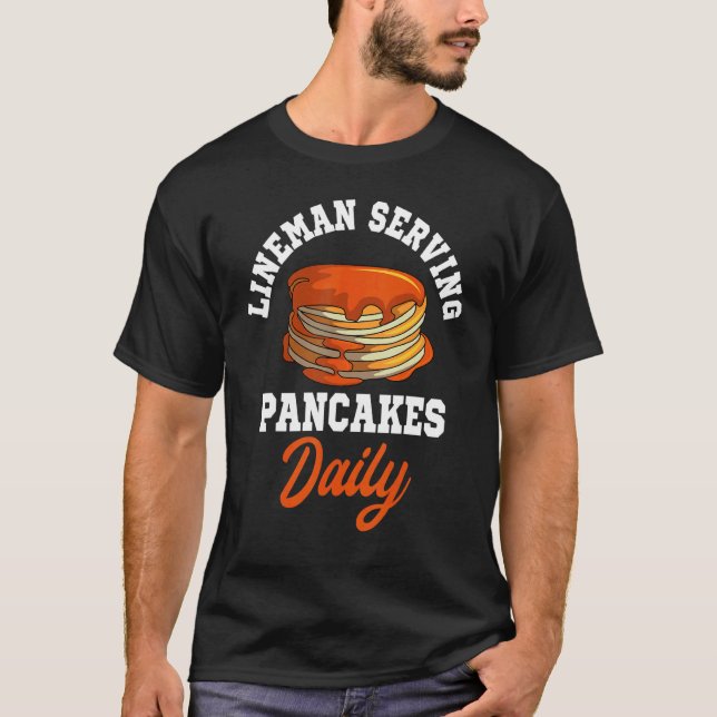 Camiseta Pancakes Lineman Waffle Breakfast Flapjack Hotcake (Anverso)