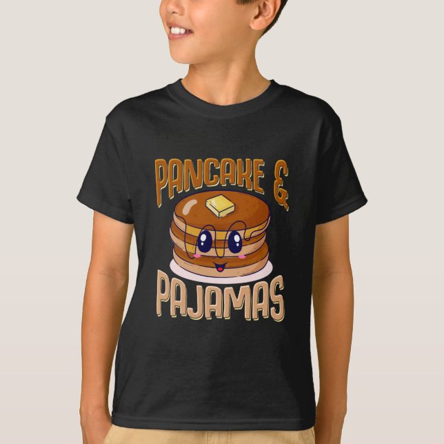 Camiseta Pancakes Pajamas Cute Kawaii Slumber Fiesta (Anverso)
