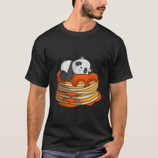 Camiseta Pancakes Panda On Waffle Breakfast Flapjack Hotcak