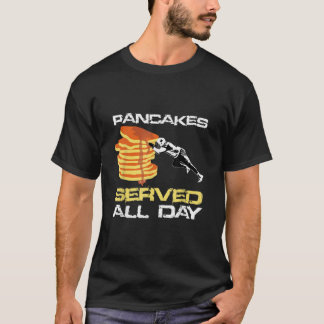 Camiseta Pancakes Served All Day Fun Lineman Football Chri