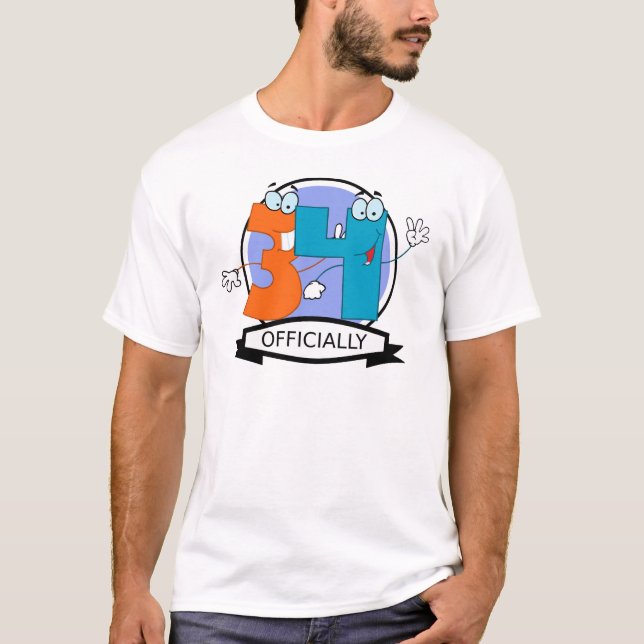 Camiseta Pancarta oficial de cumpleaños 34 (Anverso)