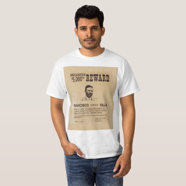 Camiseta Pancho Villa 🔥 Héroe General Mexicano (Anverso completo)