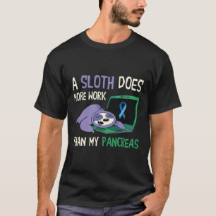 Camiseta Páncreas de perezoso divertido Conciencia de diabe