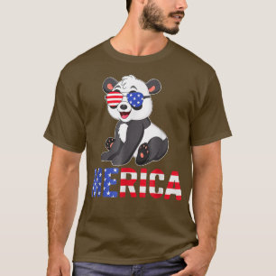 Camiseta Panda 4th Of July Merica Panda Bear Sunglass Ameri
