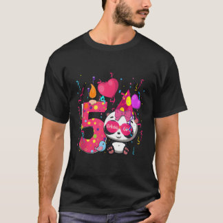 Camiseta Panda 5.ª Tengo 5 Años